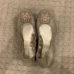 Elie Tahari Valerie Leather Flats